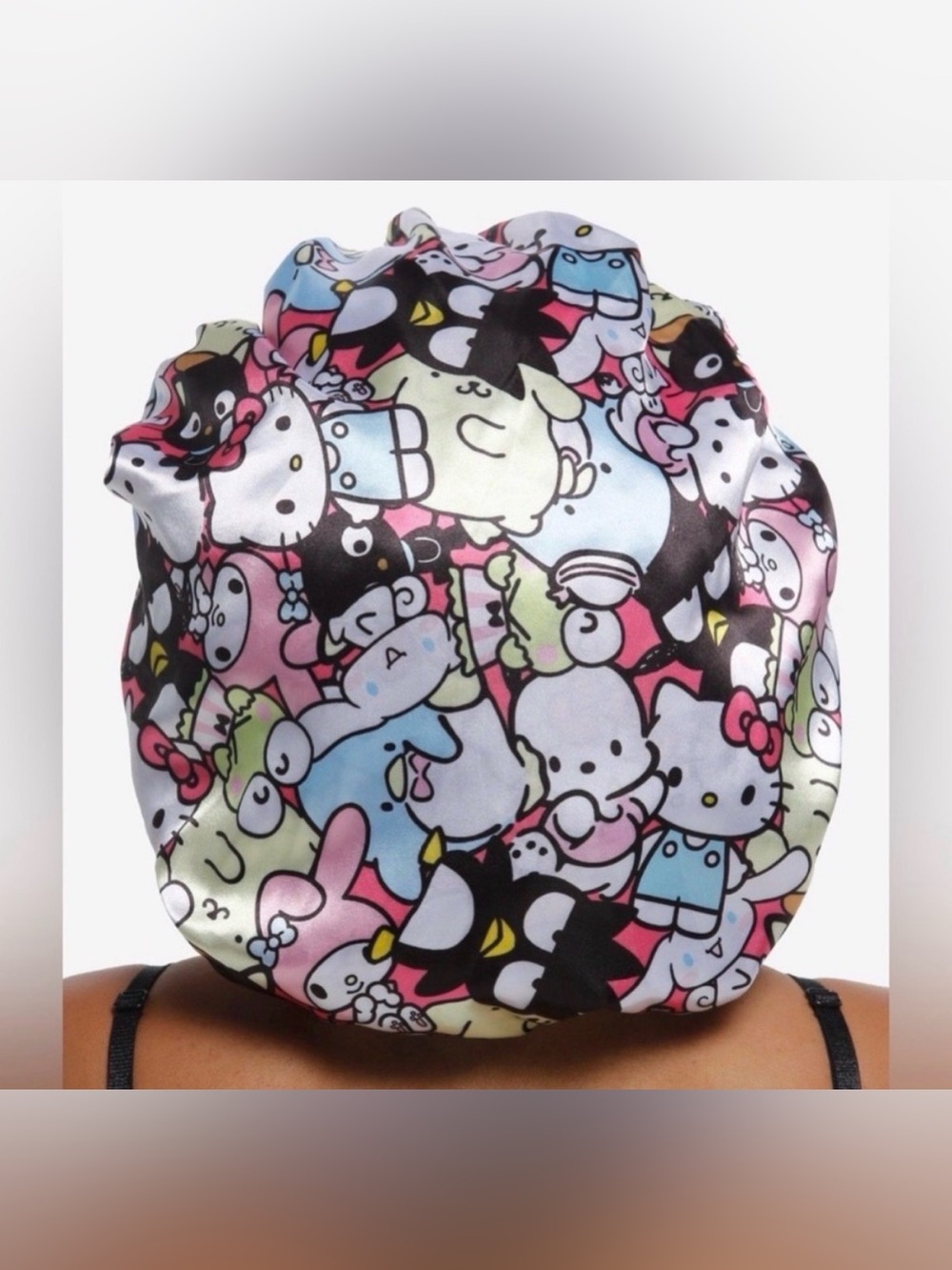 Hello Kitty and Friends “Pink Bows” Reversible Satin Bonnet- New